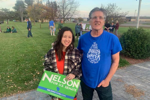 Campaign Manager Irene Lin with CAFO Activist in Polk County